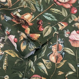 YöL Emerald Green Curious Creatures - Contemporary Versatile Sophisticated - Dining Room Bedroom Living Room Lounge - Statement Feature Wall - 10.05m x 53cm Roll - Paste The Paper Wallpaper