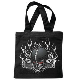 Reifen-Markt Tasche Umhängetasche ARMY SKULL BIKERSHIRT GOTHIC BIKE CLUB MC MOTORCYCLE CHOPPER CUSTOM MOTORRAD MOTORRADTREFFEN CLUB TREFFEN Einkaufstasche Schulbeutel Turnbeutel in Schwarz