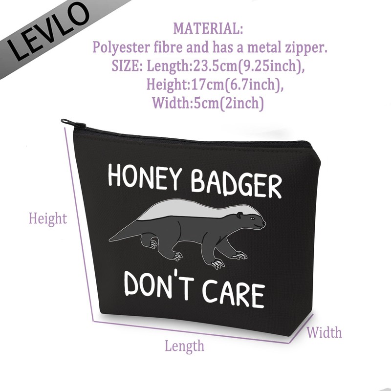 LEVLO Funny Honey Badger Lovers Gifts Honey Badger Don't Care