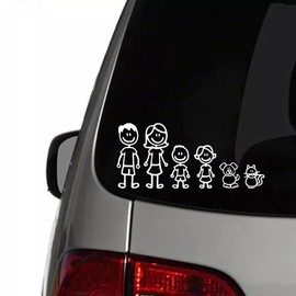 HEHEMM 10 x Family Pet Cat Dog Car Window Stickers