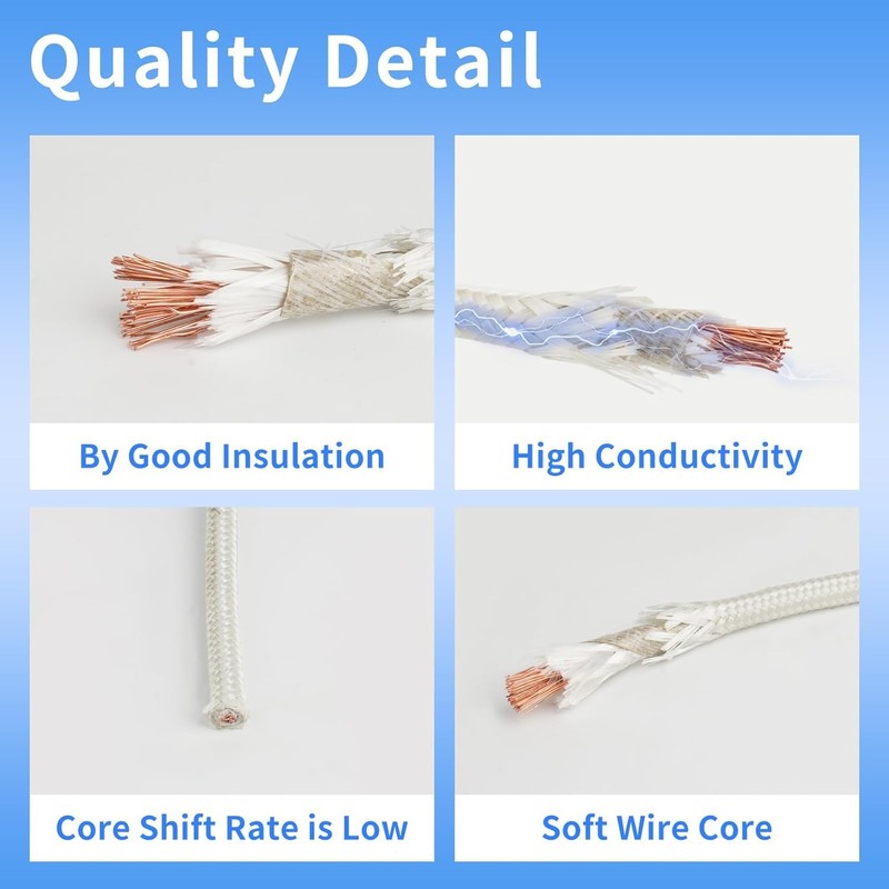 KToyeang 18 Gauge 3 Conductor High Temperature Wire 16.4Ft, -76-932