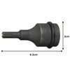 Tone 4AH-06K Hexagon Socket for Impact (with Magnet), 1/2 inch