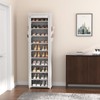 VTRIN 10-Tier Shoe Rack with Cover, Tall Narrow Shoe Organizer,