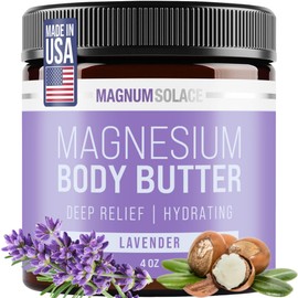 Magnesium Body Butter - Nighttime Magnesium Cream - Lightly Scented (Lavender)