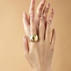 Mytys 14K Gold Plated Ring for Women,Chunky Twisted Band Rings