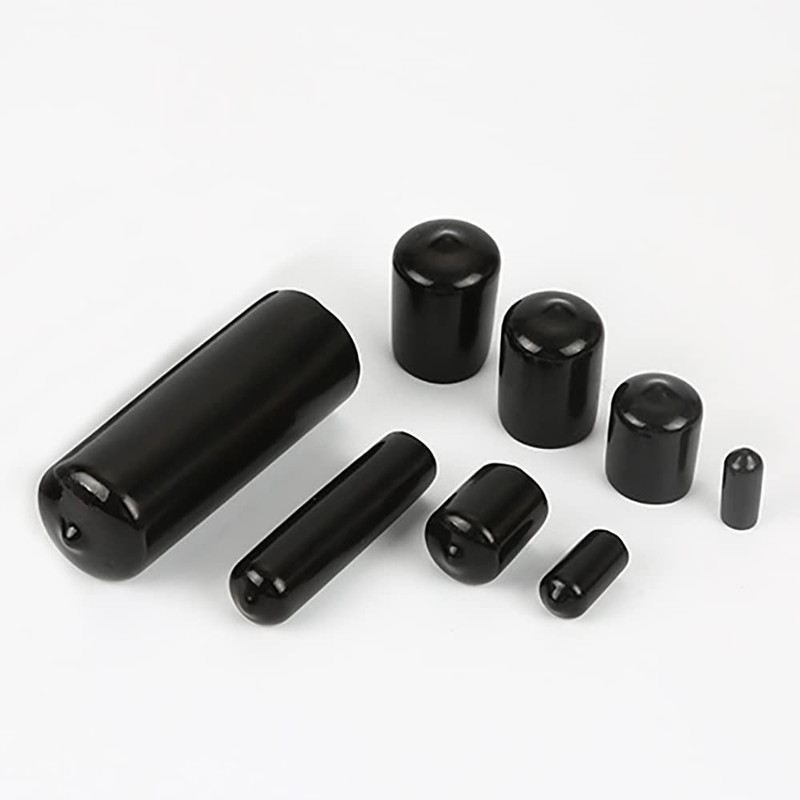 50pcs Rubber End Caps, 1/4" Flexible Screw Thread Protector Cover,