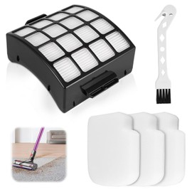 Blingbin Filter Replacement for Shark AZ3002 AZ3000 AZ3000W for Stratos DuoClean PowerFins Vacuum, Upright Vacuum Cleaner, Anti Hair Wrap Cordless Vacuum with 1 HEPA, 3 Foam Filters,1 Cleaning Brush