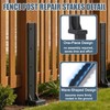 4 Pcs Fence Post Repair Kit, Quick Fix Broken/Wobbly/Tilted Wooden