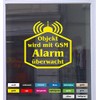 Alarm Secured Surveillance Security GSM Sticker Label Showcase