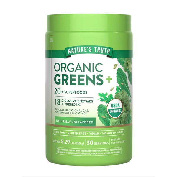 Nature's Truth Nature's Truth Organic Greens Powder | 20 Plus