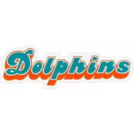 (NOT A PATCH) Miami Dolphins Football HTV Heat Transfer Vinyl Iron On - 8" Inches
