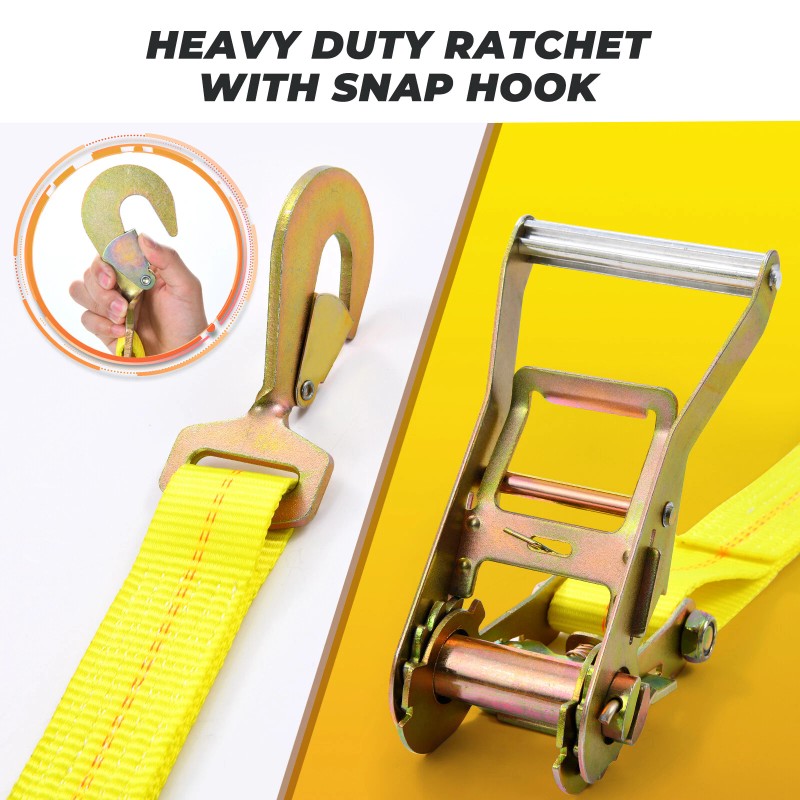 TREKASSY 4 Axle Strap Car Wheel Net Ratchet Tie Down