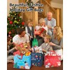 Christmas Gift Bags, 8PC Christmas Tote Bags with Handles, Reusable