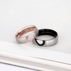 His & Her's for Real Love Heart Promise Ring Stainless