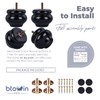 Btowin 2 Inch / 5cm Solid Wood Furniture Legs, 4Pcs