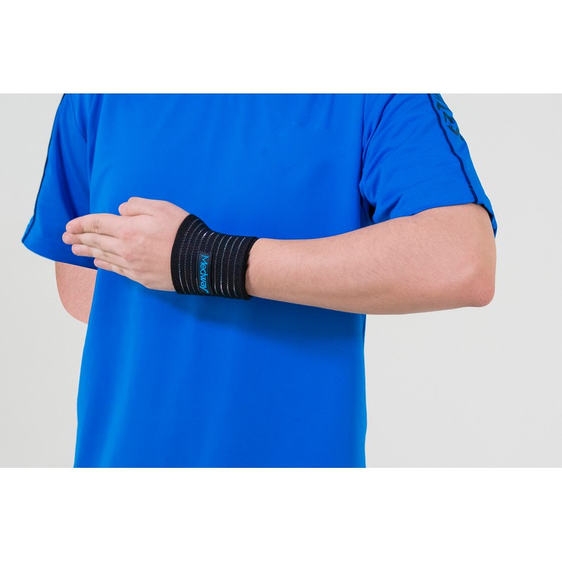 MEDWAY | Muñequera Elástica en Banda Color Negro Talla Universal