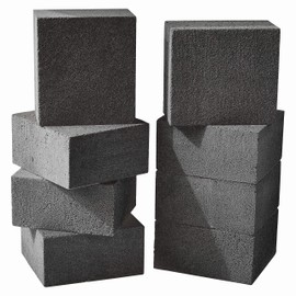 Heavy Duty, Non-Toxic Black Grill Brick Cleaner 8 Pack Reusable Chemical Free BBQ Pumice Cleaning Block for Flattops, Grills and Griddles. Non Scratch Grillstone is the Perfect Barbecue Scouring Tool