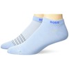 BOSS 2-Pack Stripe and Solid Cotton Ankle Socks