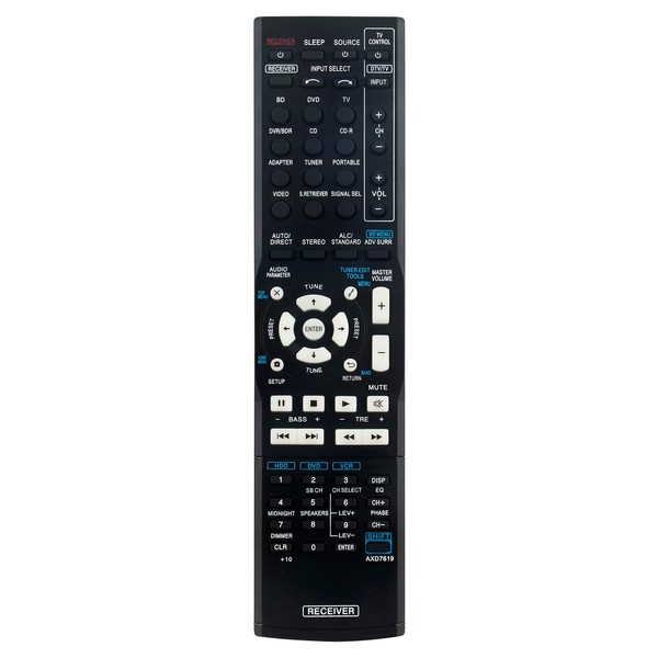 AXD7619 Replacement Remote Control fits for Pioneer VSX-1022-K VSX-1022 VSX-822-K