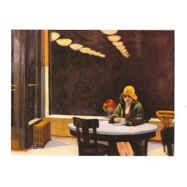 Automat 1927 - Edward Hopper art painting PREMIUM SATIN USA reprint