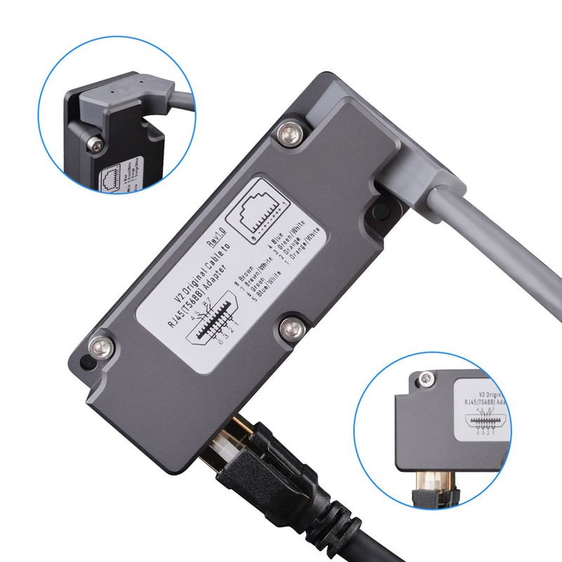 Ethernet Adapter with CAT 8 Cable T568B Pin Fast Connection