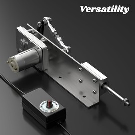 DIY Reciprocating Linear Actuator Stroke 2cm-8cm Adjustable Telescopic Motor with Speed Controller 24V 120RPM Adjustable Stroke and Speed, 5-25kg Thrust