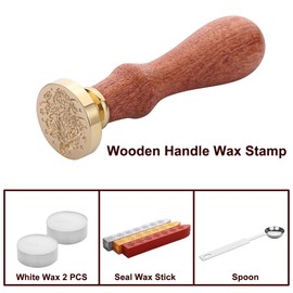 Yoption Wax Seal Stamp Kit, Retro Rose Bouquet Sealing Wax Stamp Sealing Wax Sticks Gift Box Set for Wedding, Party Invitations, Christmas, Valentine's Day, Mother's Day, Graduation