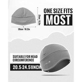 WRELS Thermal Running Beanies for Men Winter Hats Lightweight Warm Soft Skull Caps with Ear Flaps for Runners Grey