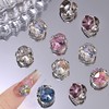 Chisafly Nail Parts, Stone, Nail Stone, Square, Gems, Crystal, Large,