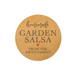 CUSTOMIZE WITH YOUR OWN TEXT, Garden Salsa, Verde, Dill Relish, Sweet, Bread & Butter, Cucumbers, Gifts, Canning Labels, Mason Jars, Favors, Christmas, Made With Love, Kraft brown