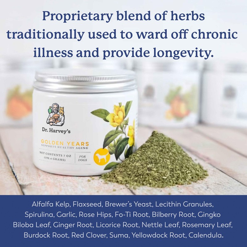 Dr. Harvey's Golden Years Geriatric Herbal Supplement for Senior Dogs,