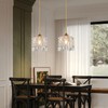 JXJYHL Brass Vintage Glass Pendant Light Crystal Pendant Lights Kitchen