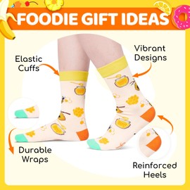HAPPYPOP Honey Gifts Bumble Bee Socks - Beekeeper Gifts Fun Bee Bumble Bee Honeycomb Socks
