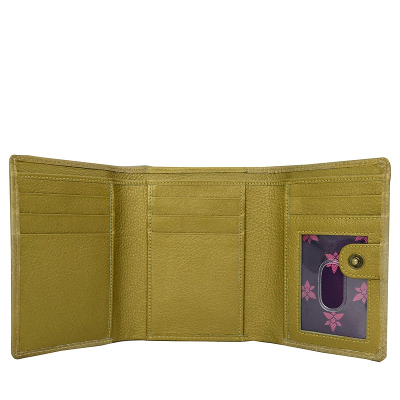 Anuschka Hand-Painted Genuine Leather Women's RFID Blocking Small Flap French