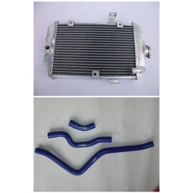 Aluminum Radiator and hoses for Yamaha Raptor 660R YFM660R 2001 2002 2003 2004 2005 01-05 (BLUE)