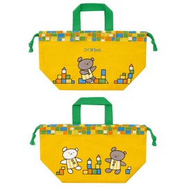 Skater KB7-A Children's Lunch Bag, Drawstring Bag, Koguma-chan, Made in Japan
