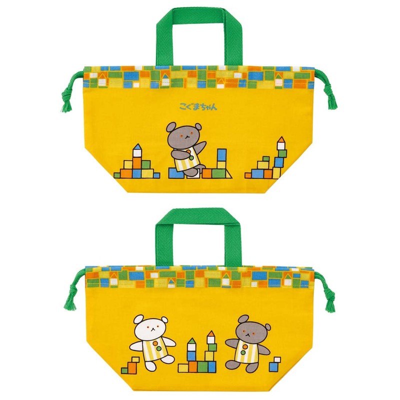 Skater KB7-A Children's Lunch Bag, Drawstring Bag, Koguma-chan, Made in
