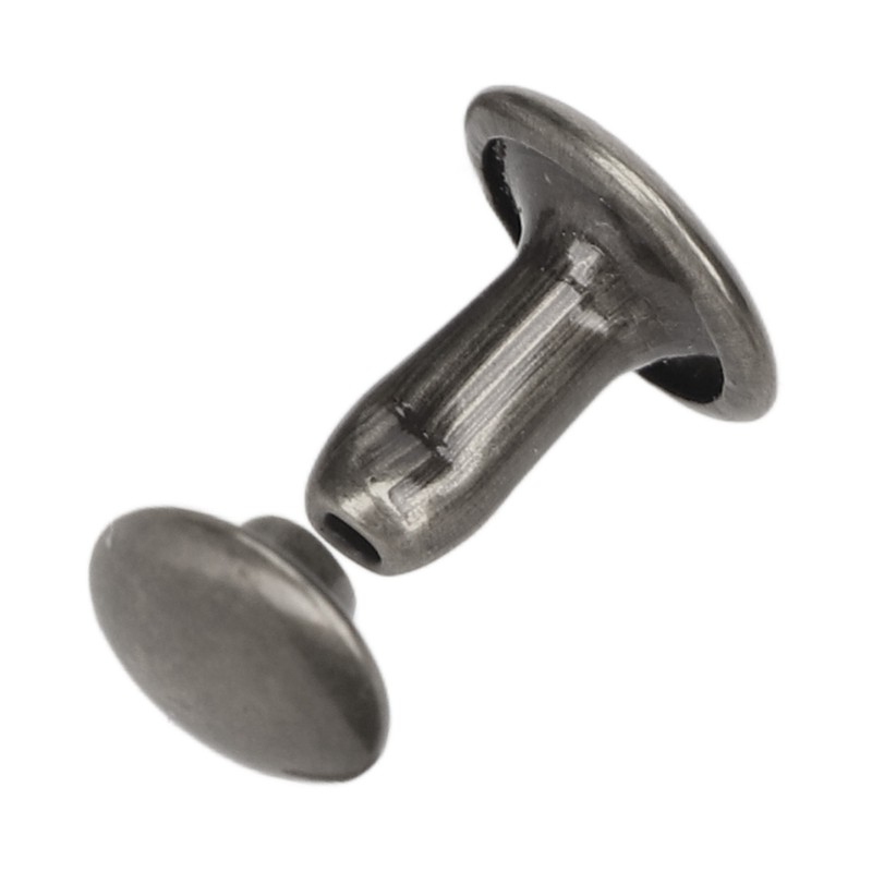 500 Sets Leather Rivets 8x8mm Electroplating Process High Hardness Iron