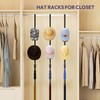 SWTYMIKI Over Door Hat Rack - 3 Packs Metal Hanging