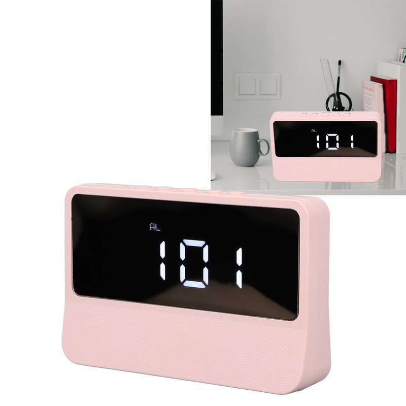 LED Mirror Alarm Clock 2 Levels Brightness Digital Alarm Clock