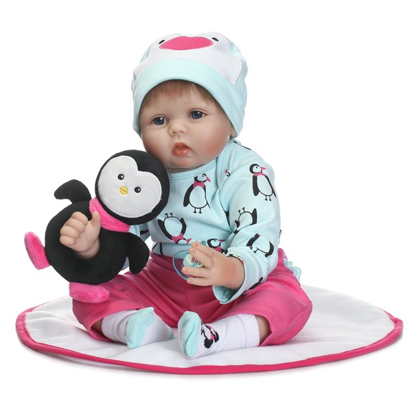 Pedolltree Reborn Baby Dolls Clothes Girl Doll Outfit Accessories for 20 to 22 inches Newborn Reborn Doll Clothing Penguin