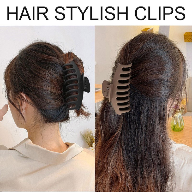 Flomiara 4PCS Large Claw Clip, Extra Large Claw Clips for