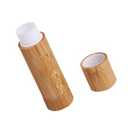 WOONEKY Lip Gloss Wand Tubes Empty Lipstick Tubes Clear Container Lip Balm Tube Clear Lip Gloss Tube Lip Balm Containers Lip Container Tubes Bamboo with Cover Wooden