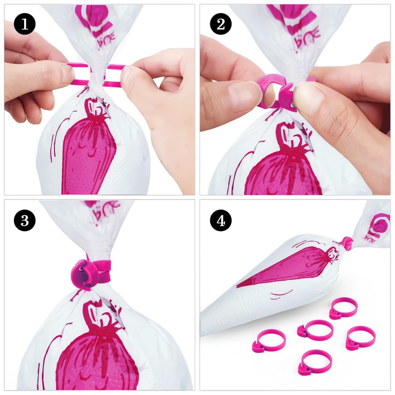 Cangool Doughnut Syringe Set, Stainless Steel, Pattern #PL #PS, Petal