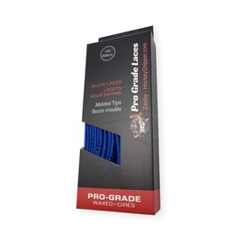 zechy Hockey Laces Waxed - Specifically Made for Skates - One Pair - Sizes (72, 84, 96, 108, 120, 130) (Blue, 84")