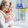Multicoloured Owl on a Wire Stained Glass Window Decoration, Hanging