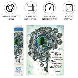 Diamond Dotz Eye 381 Inspirational Diamond Painting Kits for Adults - Diamond Art Kits a Relaxing Creative Craft Kit with Dotz Gems 22.4x16.5
