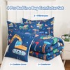 Tasselily 4 Pcs Construction Twin Bedding Sets for Boys Truck