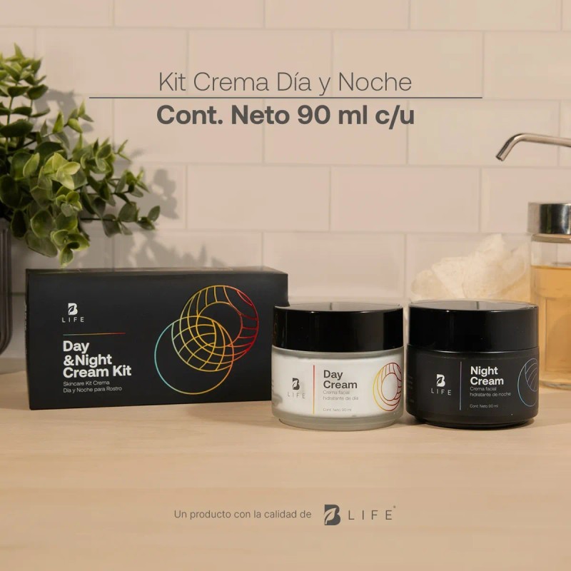 Kit Crema Dia Y Noche Para Rostro. B Life