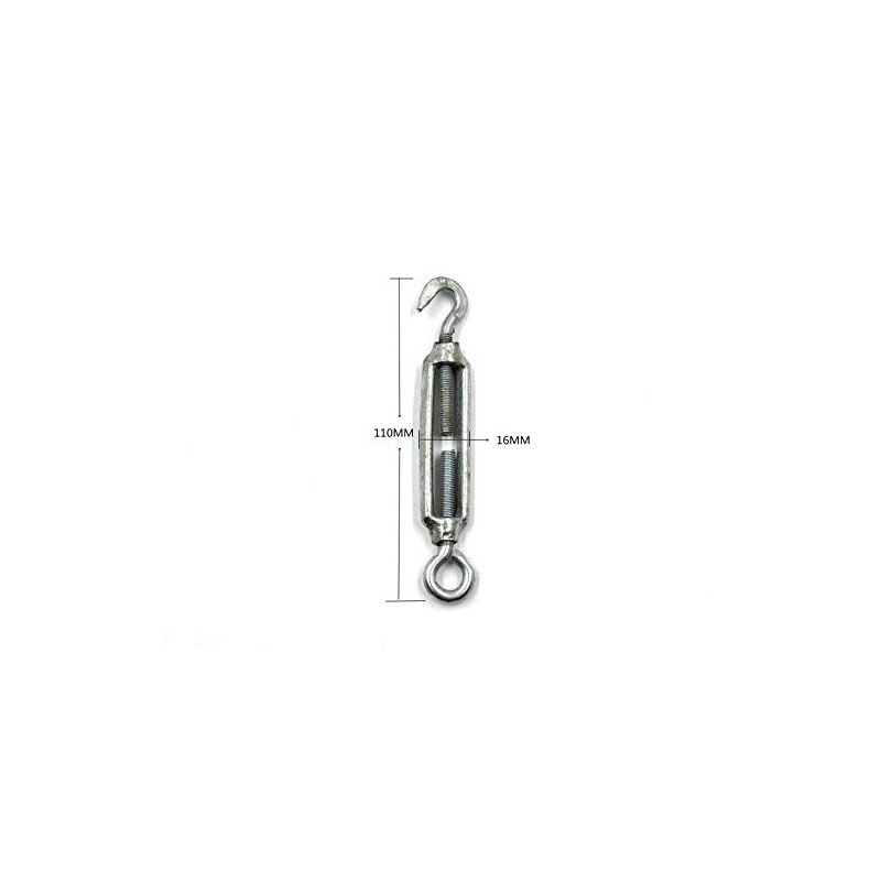 10 x Heavy Duty Galvanised Turnbuckle Strainer M5 Hook Eye